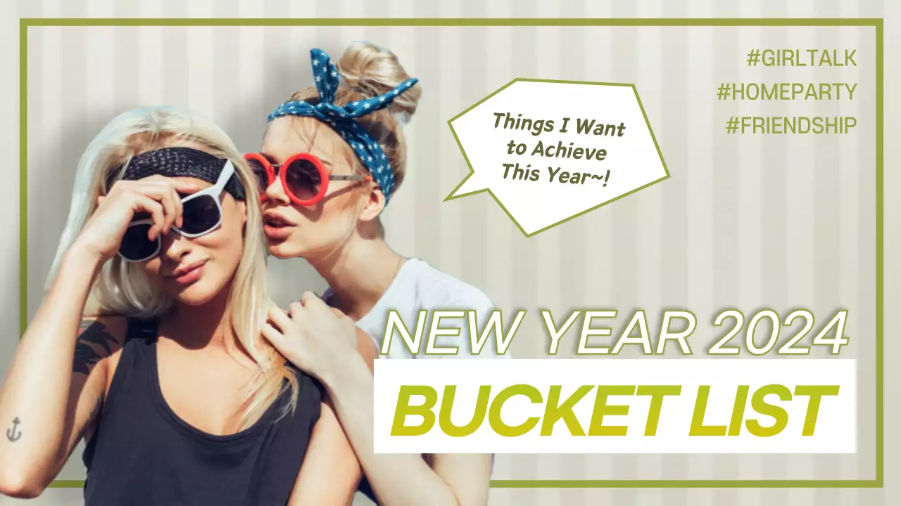 Beige Trendy Bucket List Planner YouTube Thumbnail