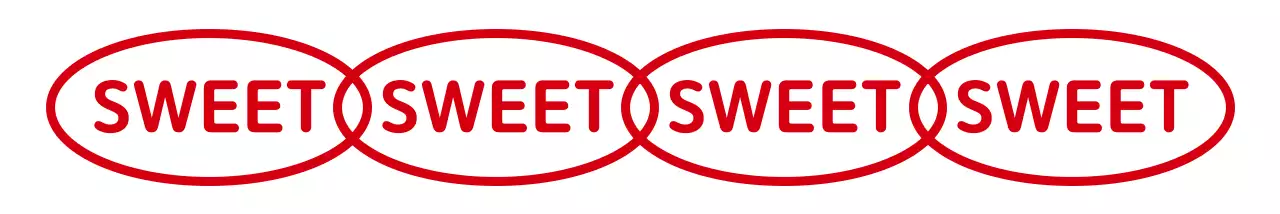 Phong cách quán cà phê với sự kết hợp văn bản và hình dạng lặp lại màu đỏ đơn giản