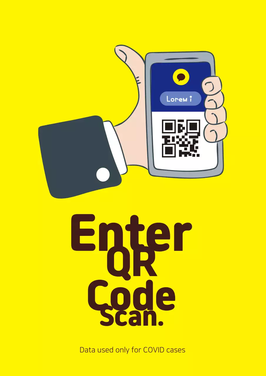 Label lembar masuk korona bergambar kuning yang rapi