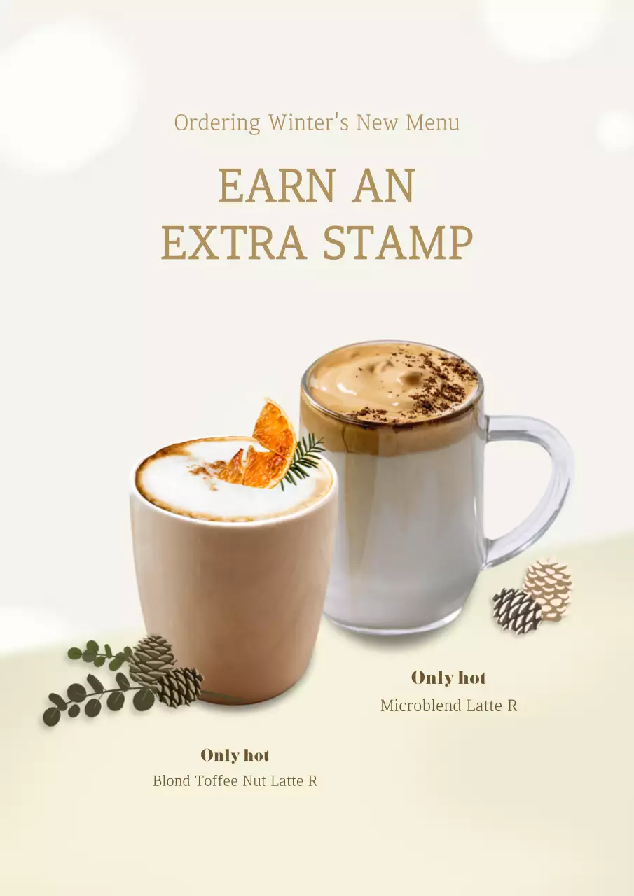Beige Modern Coffee Promotion Poster