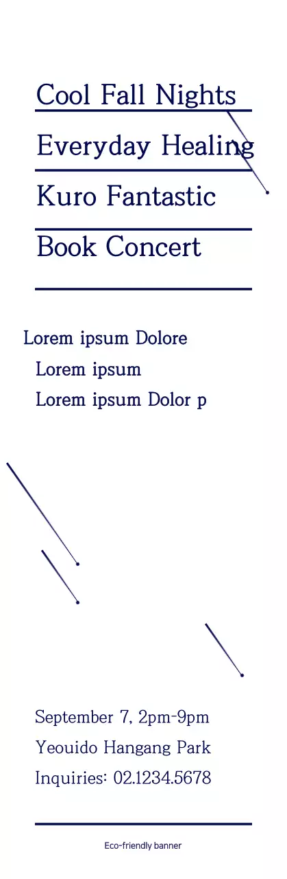 Buku bergaya ilustrasi bintang sederhana dengan warna biru tua Informasi Konser