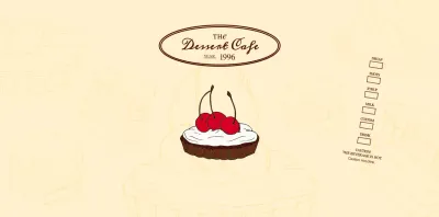 Promote and inform cafes with an emotional logo in reddish brown and pale yellow.