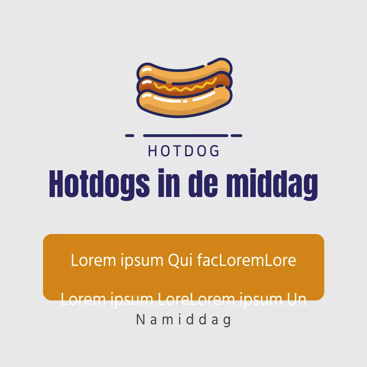 Hotdogs in de middag