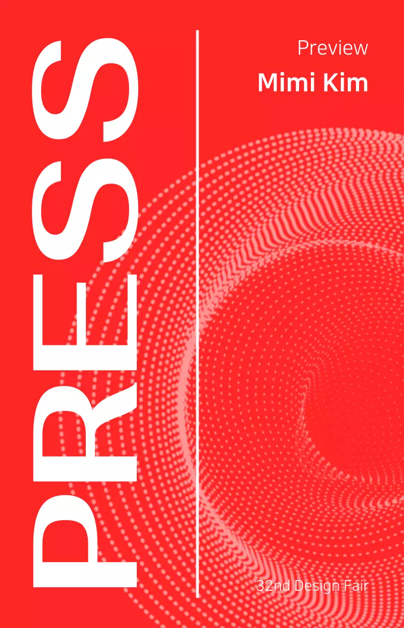 Event attendee with a design concept of lines and shapes