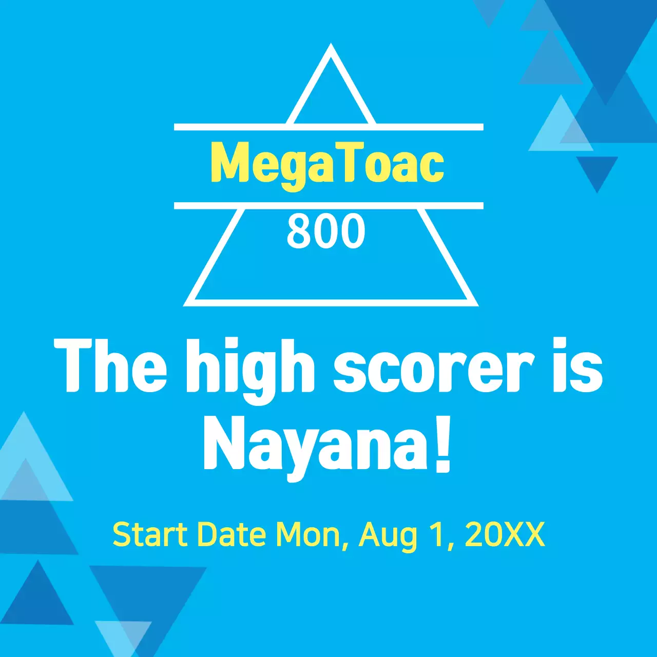 Blue Modern Competition Announcement Banner