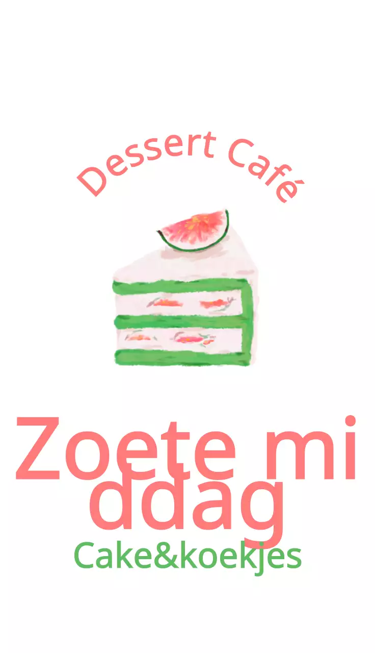 Taartenwinkel ontwerp met pastelkleurige olieverfillustraties van gezellige taarten