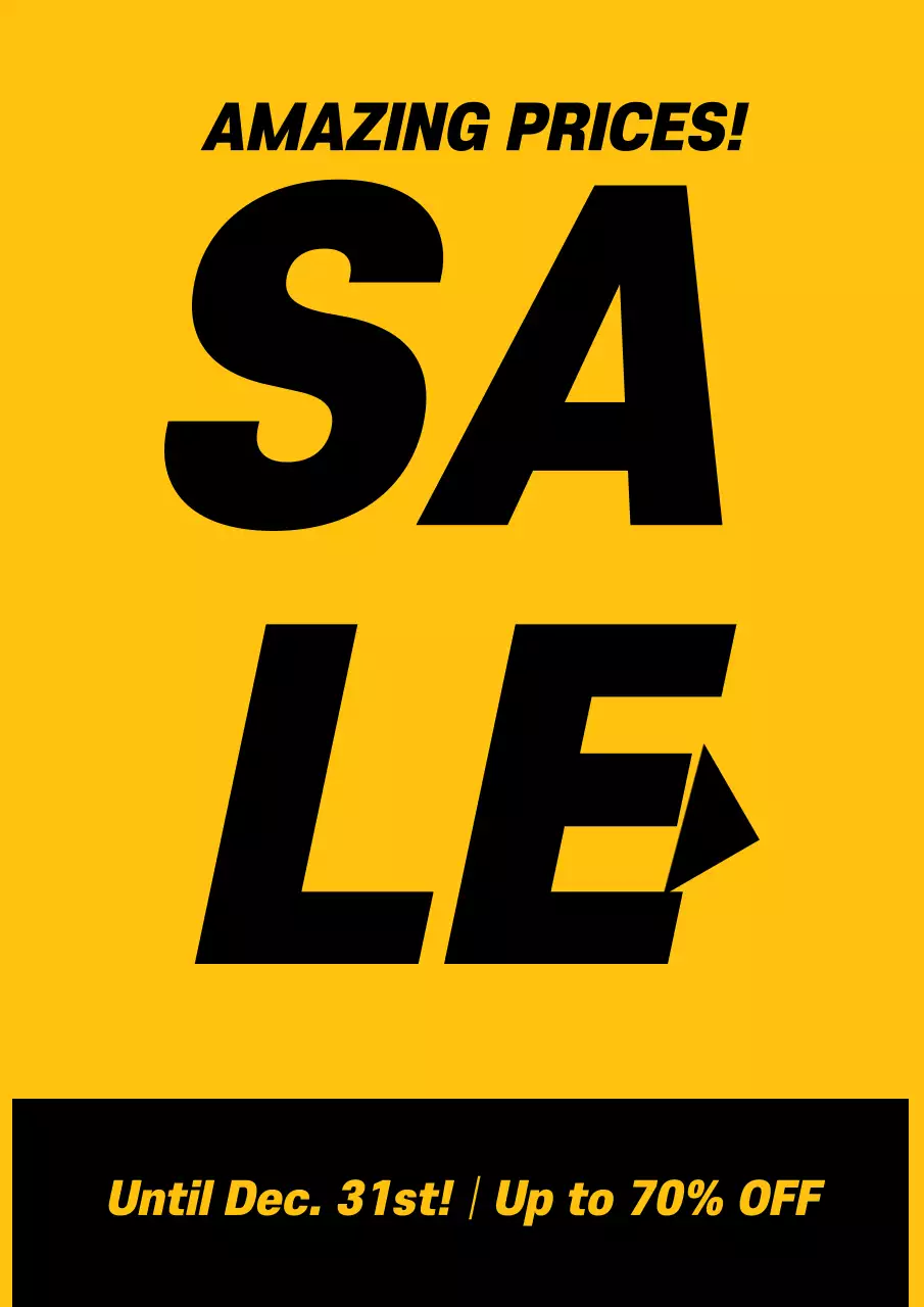 Yellow Bold Sale Promotion Poster