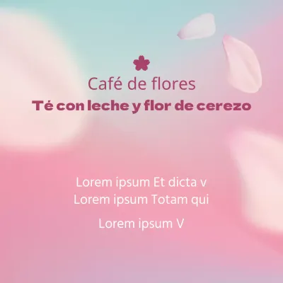 Té con leche y flor de cerezo