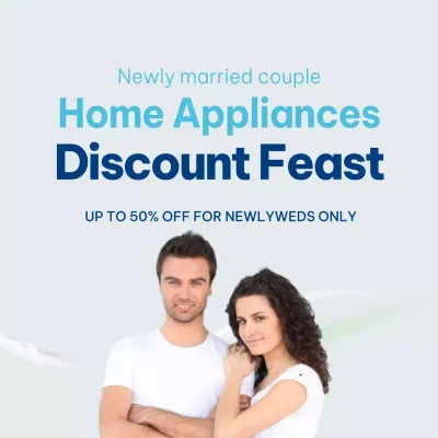 White Modern Appliances Promotion Social Media Post