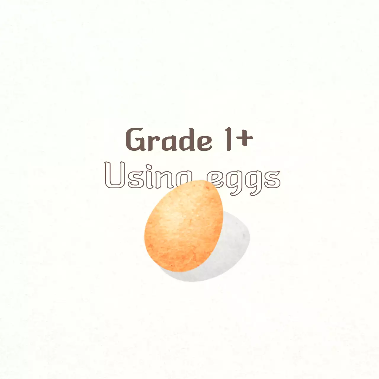 Conceito calmo de certificação de ovos com texto castanho e ilustrações de ovos