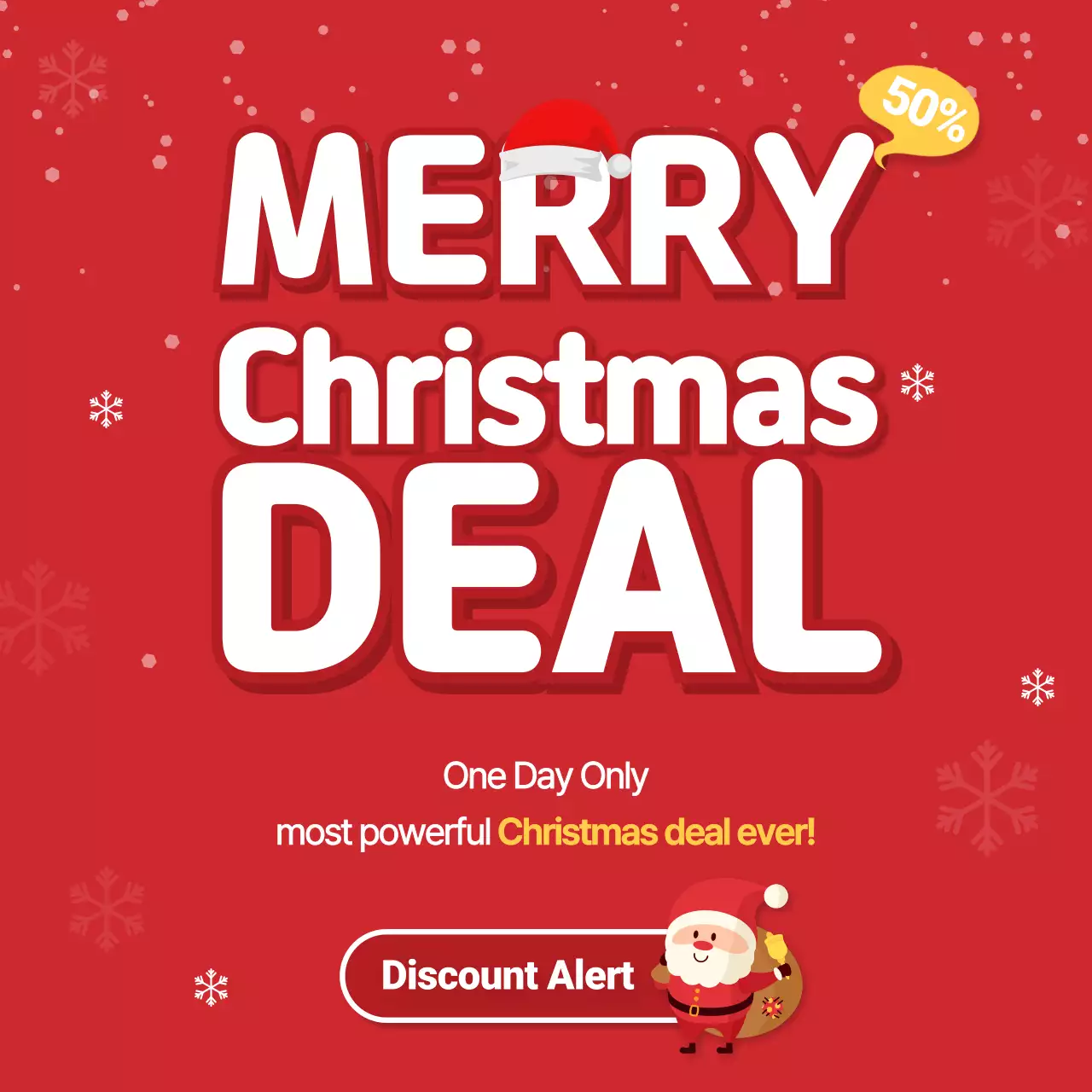 Red Bold Christmas Promotion Instagram Post