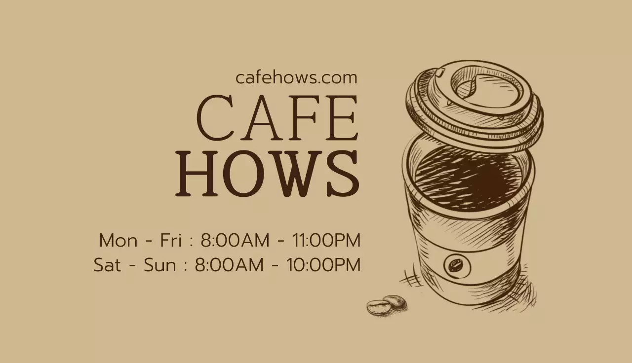 Beige Vintage Cafe Promotion Business Card