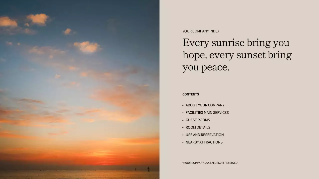 베이지 모던 선라이즈 프로모션 프리젠테이션