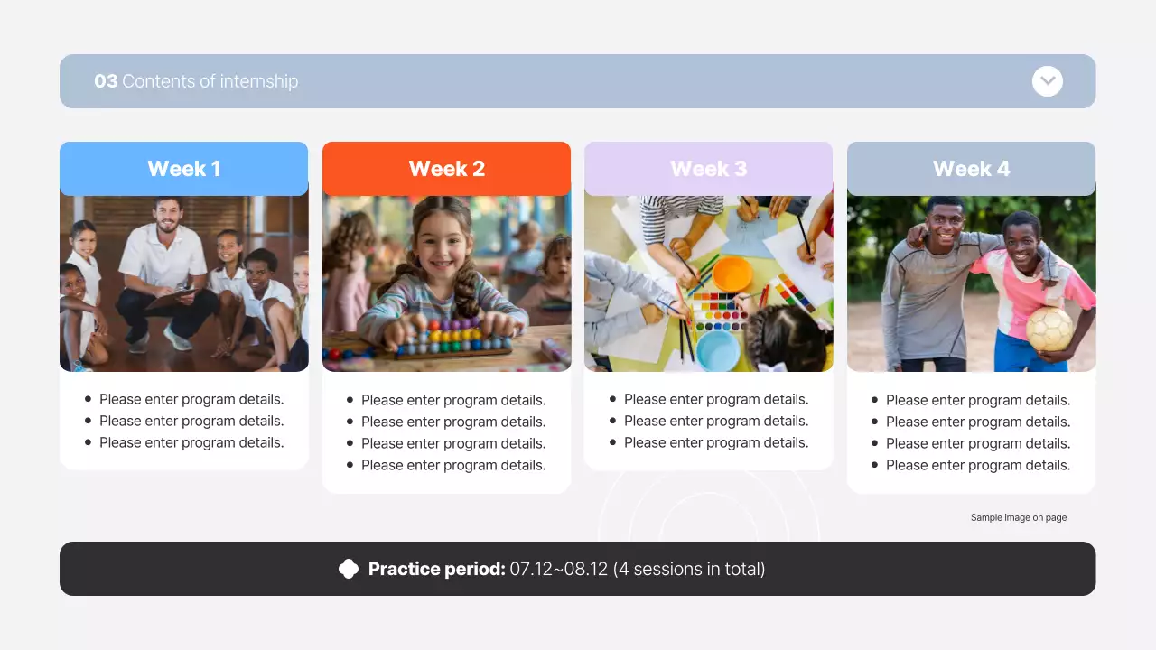 Blue Modern Internship Report Presentation