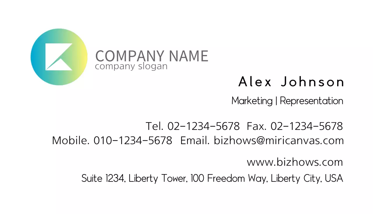 Kartu Nama Minimal Teal