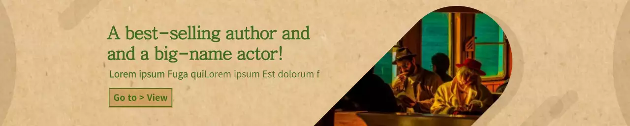 Promote a green and brown paper texture concept audiobook