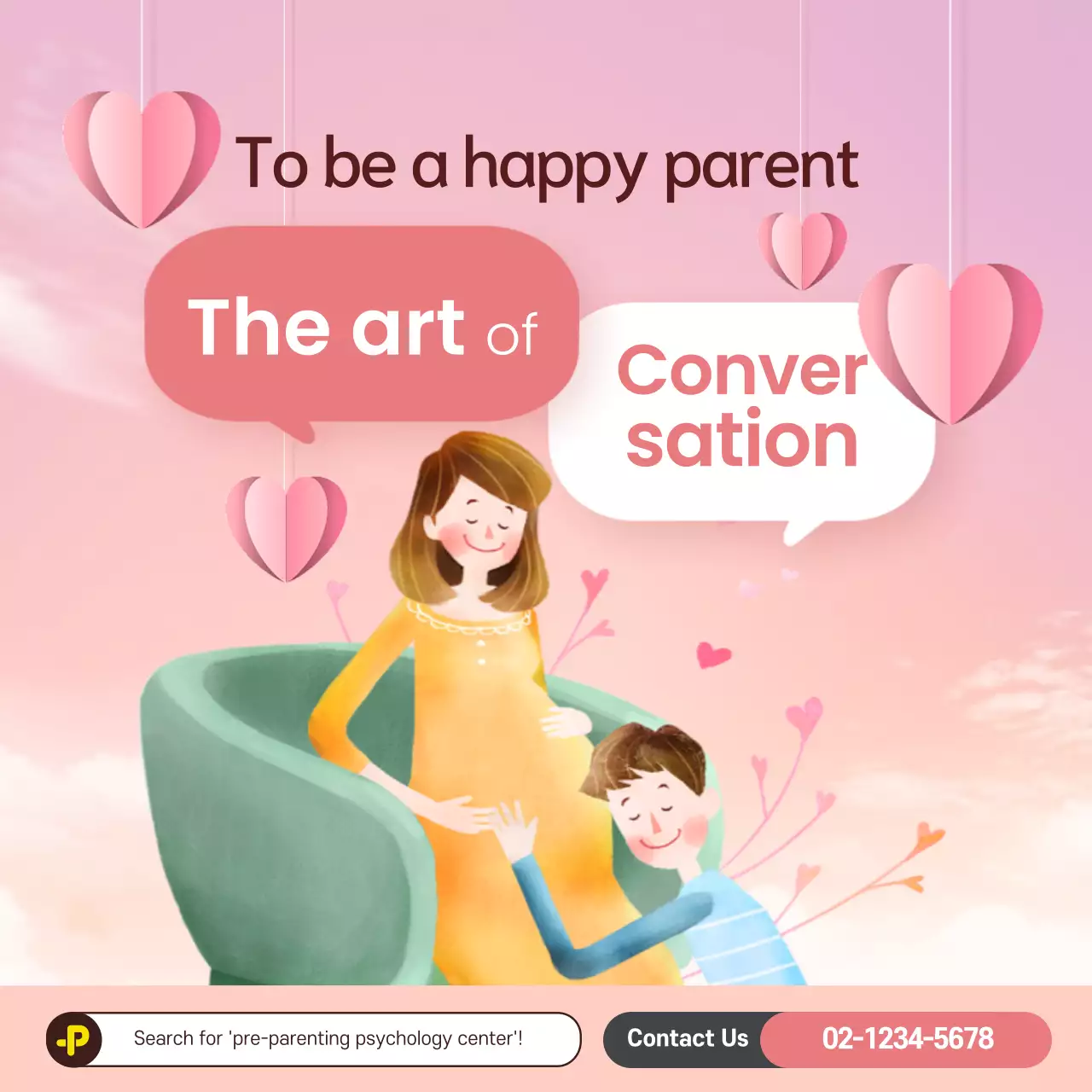 Pink Elegant Parenting Guide Social Media Post