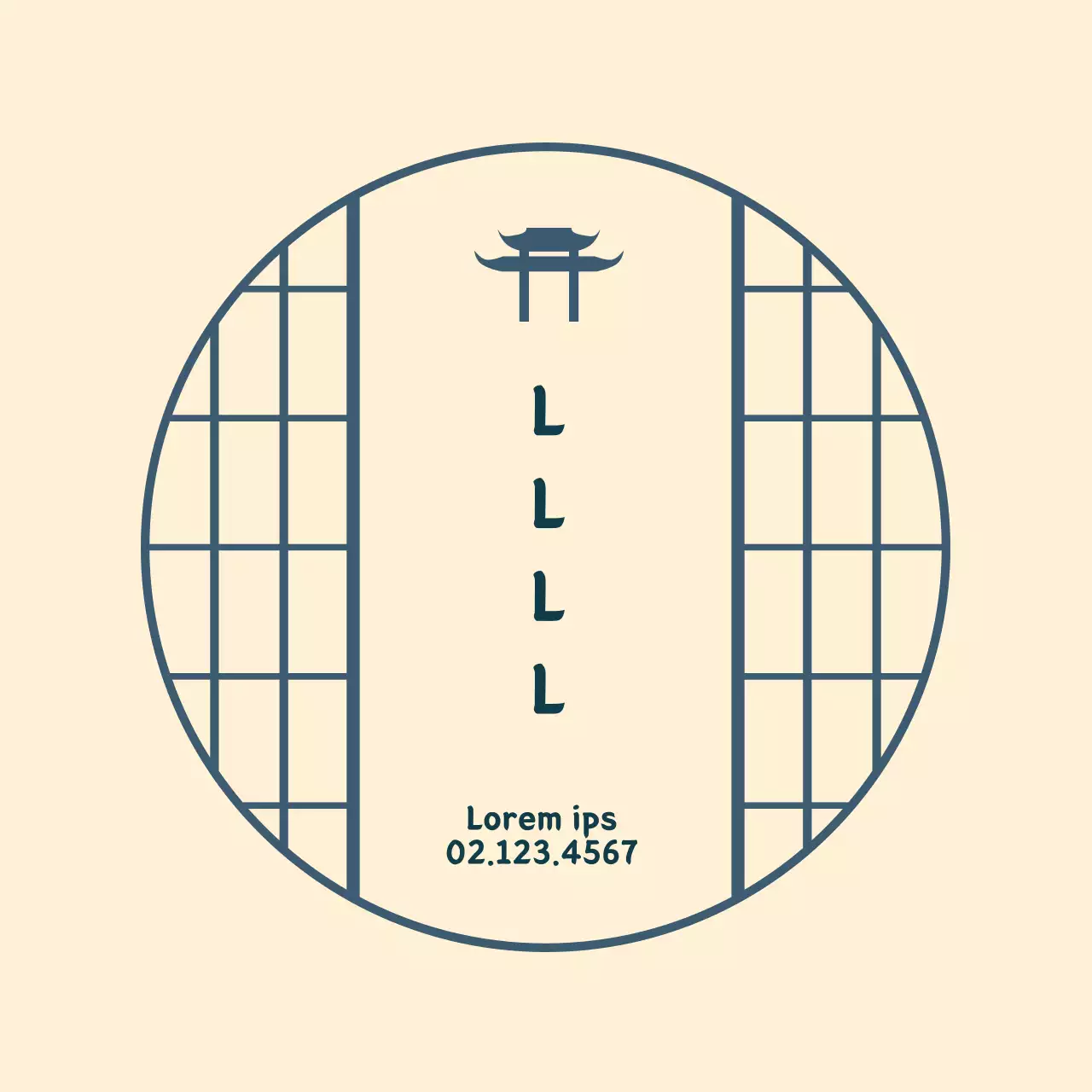 Promosi pengiriman kemasan restoran tradisional pola krem