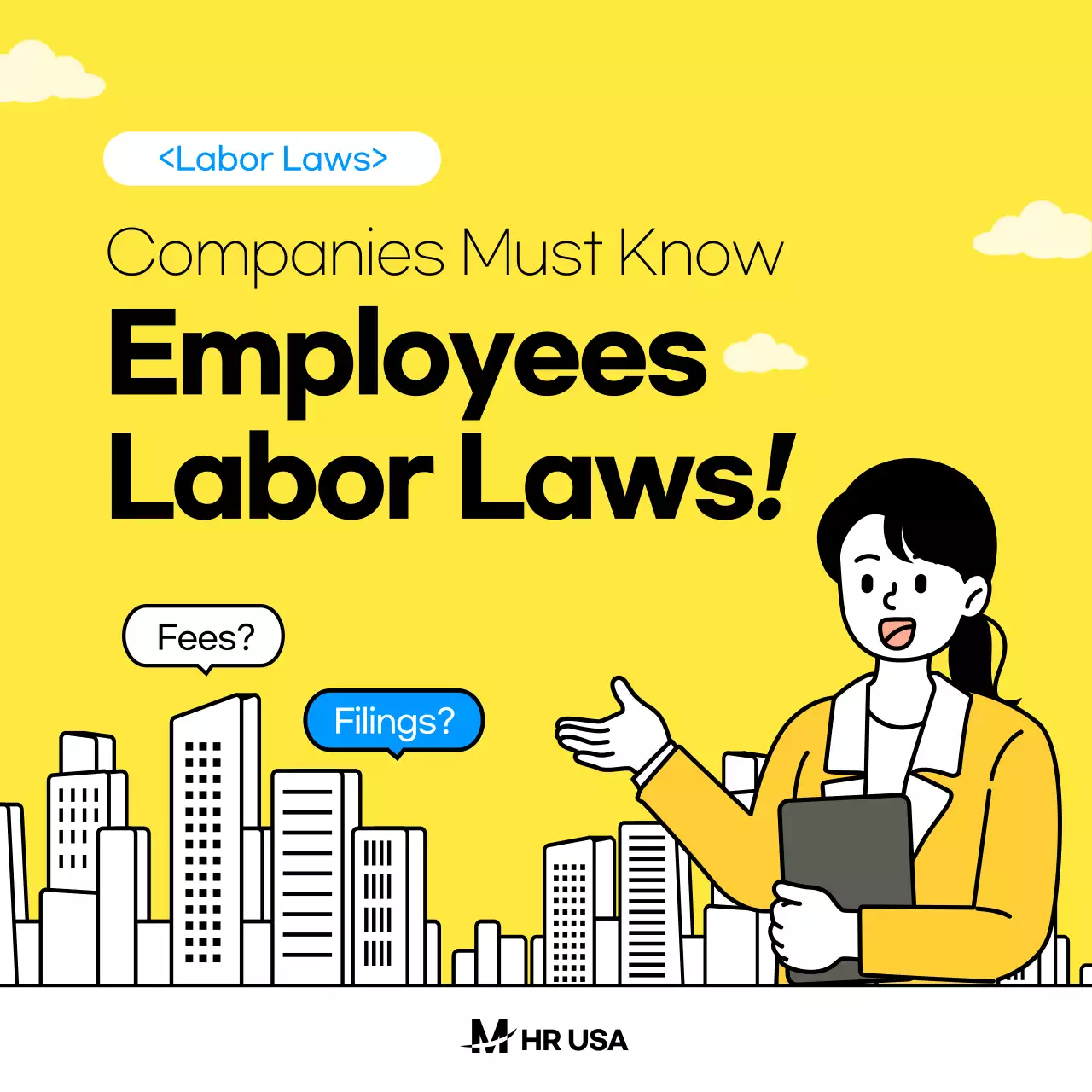 Yellow Simple Labor Notice Instagram Carousel