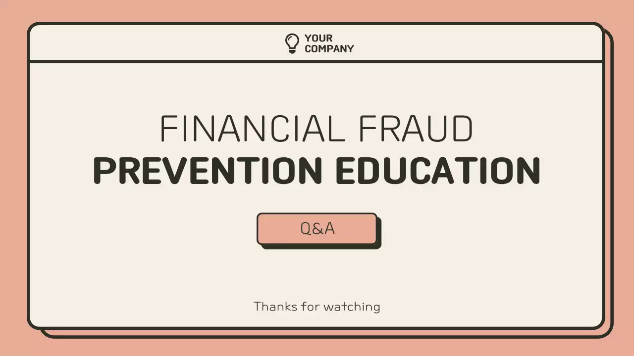  Minimalist beige and orange fraud prevention training guide