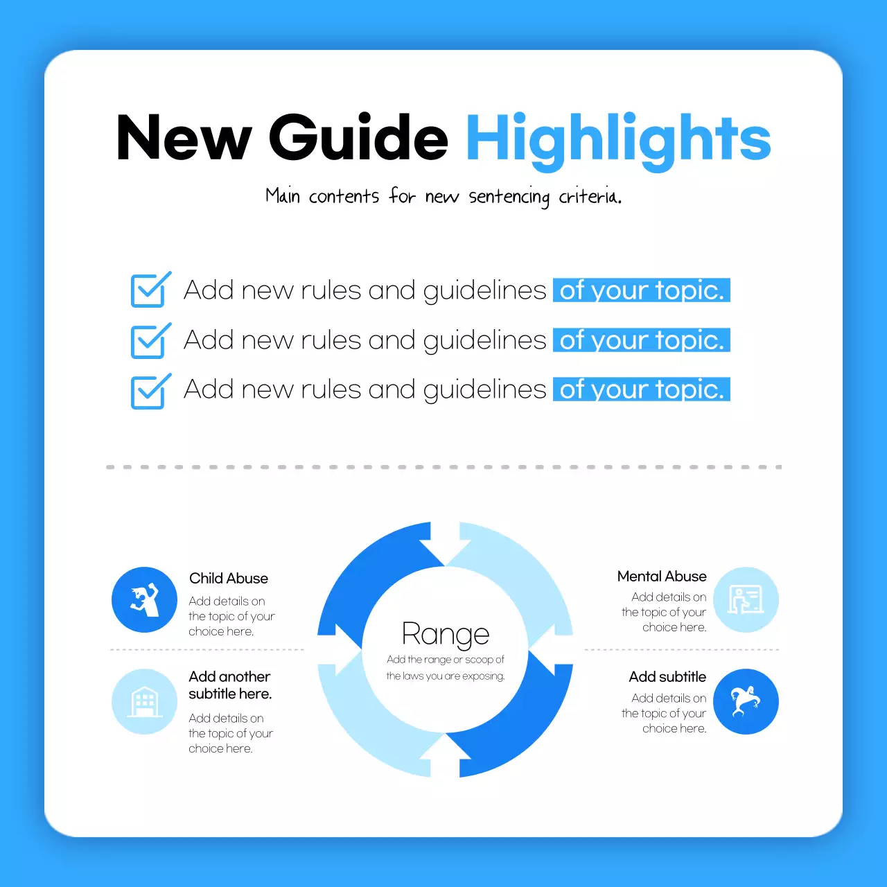 Blue Modern Child Welfare Guideline Instagram Carousel