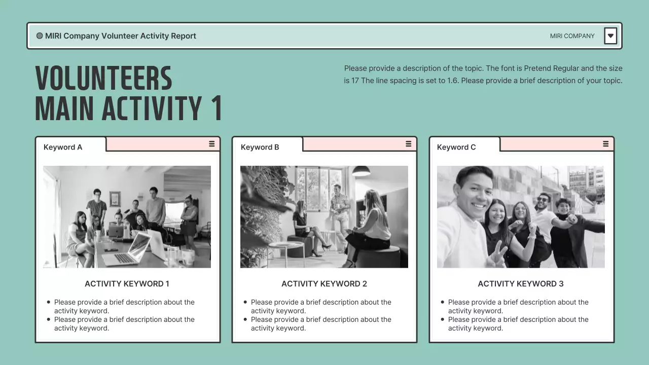 Mint Modern Volunteer Report Presentation