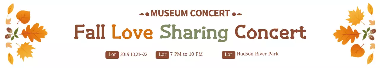 Banner de anúncio de concerto tradicional laranja