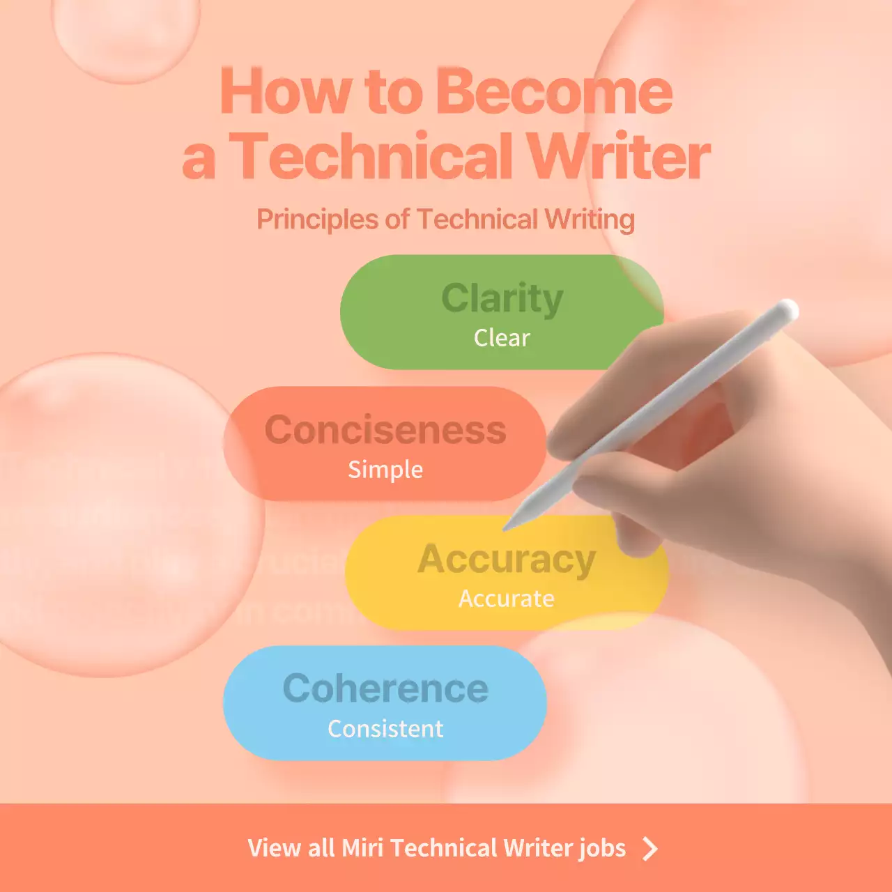 Peach Modern Writing Guide Instagram Post