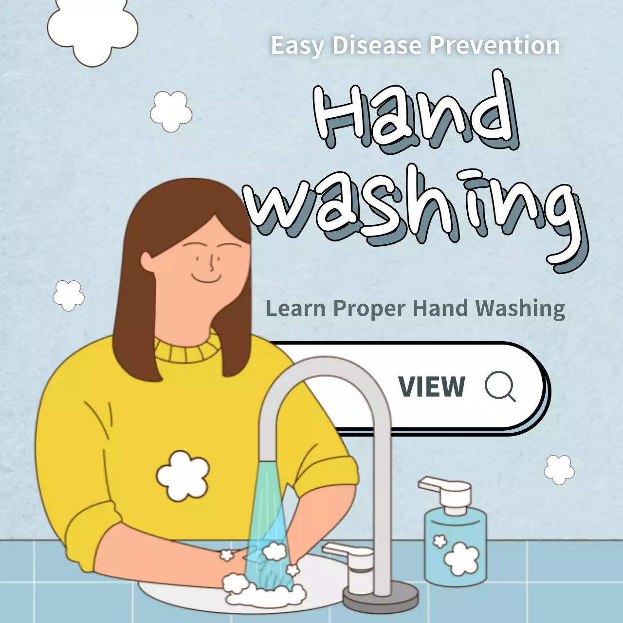 Yellow Simple Hygiene Guide Instagram Post