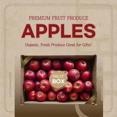 Red Traditional Apples Promotion Social Media Post
