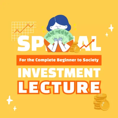 Yellow Trendy Investment Lecture Social Media Post
