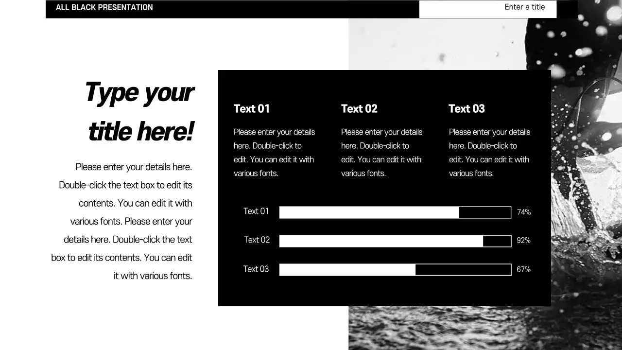 Black Modern Business Presentation Infographic