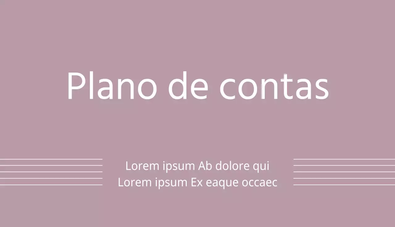 Piano de contas