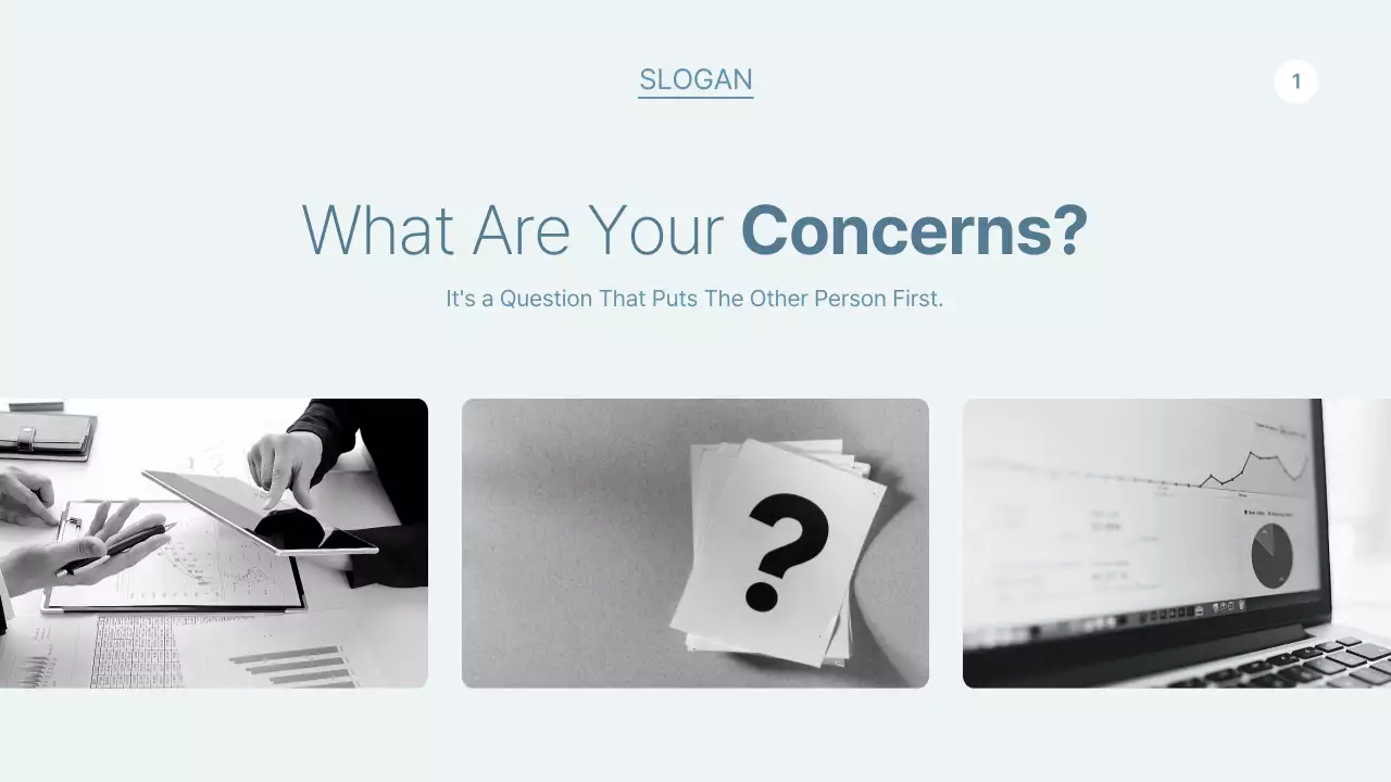 하늘색의 심플한 비즈니스 회사소개서