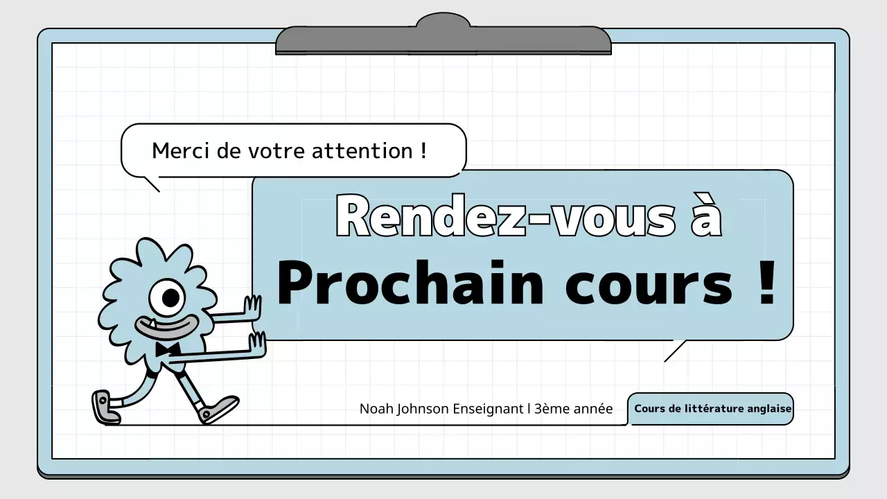 Bloc-notes bleu clair et blanc concept de présentation pédagogique