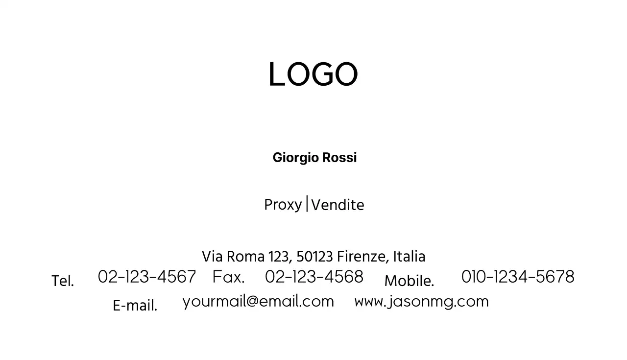 Biglietto da visita della società di sviluppo di soluzioni