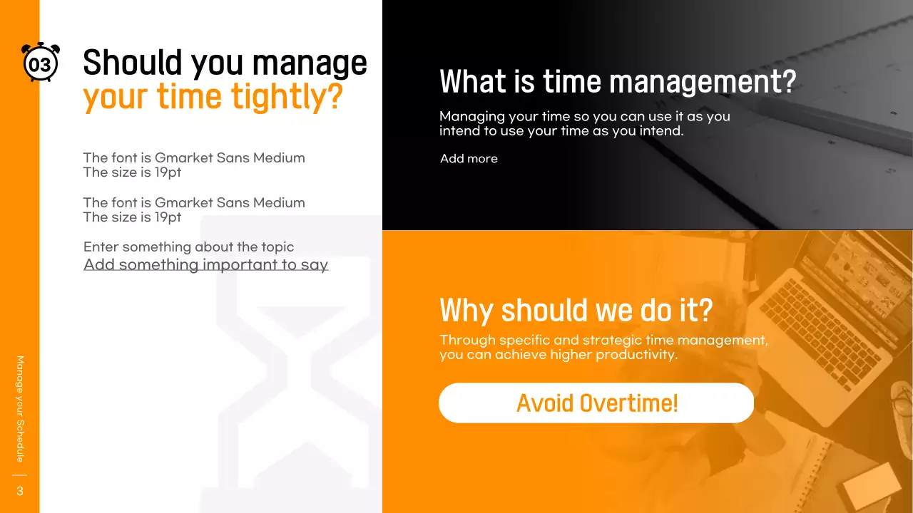 Orange Professional Time Management Workshop Presentation