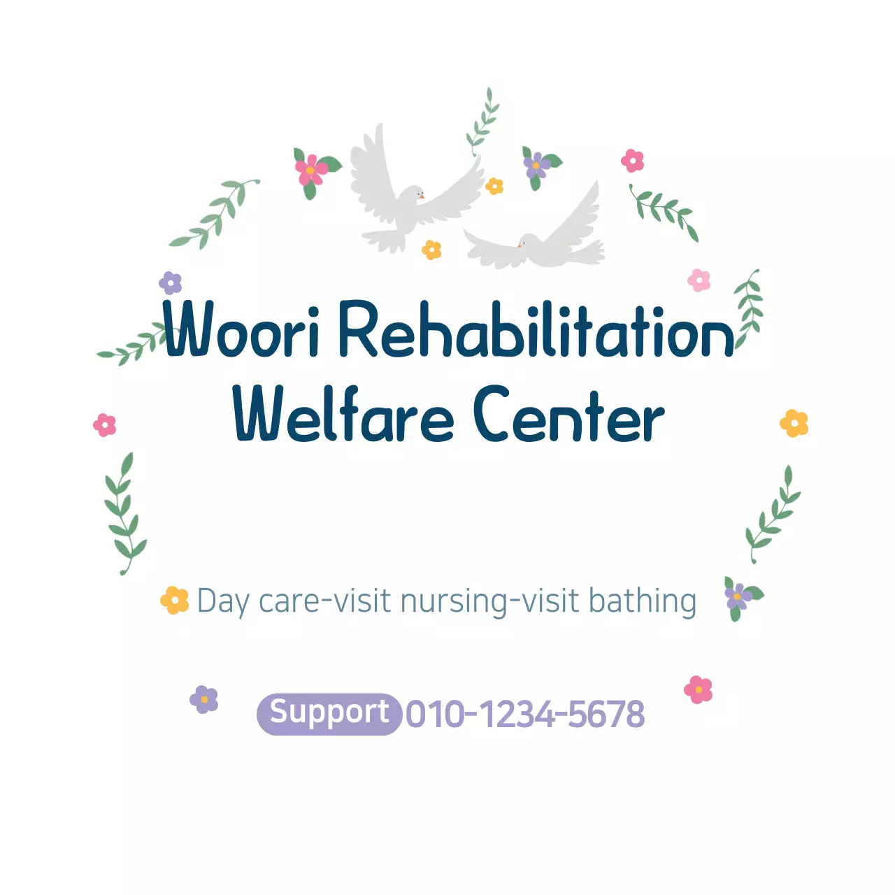 Biểu ngữ quảng cáo phục hồi chức năng thanh lịch màu trắng