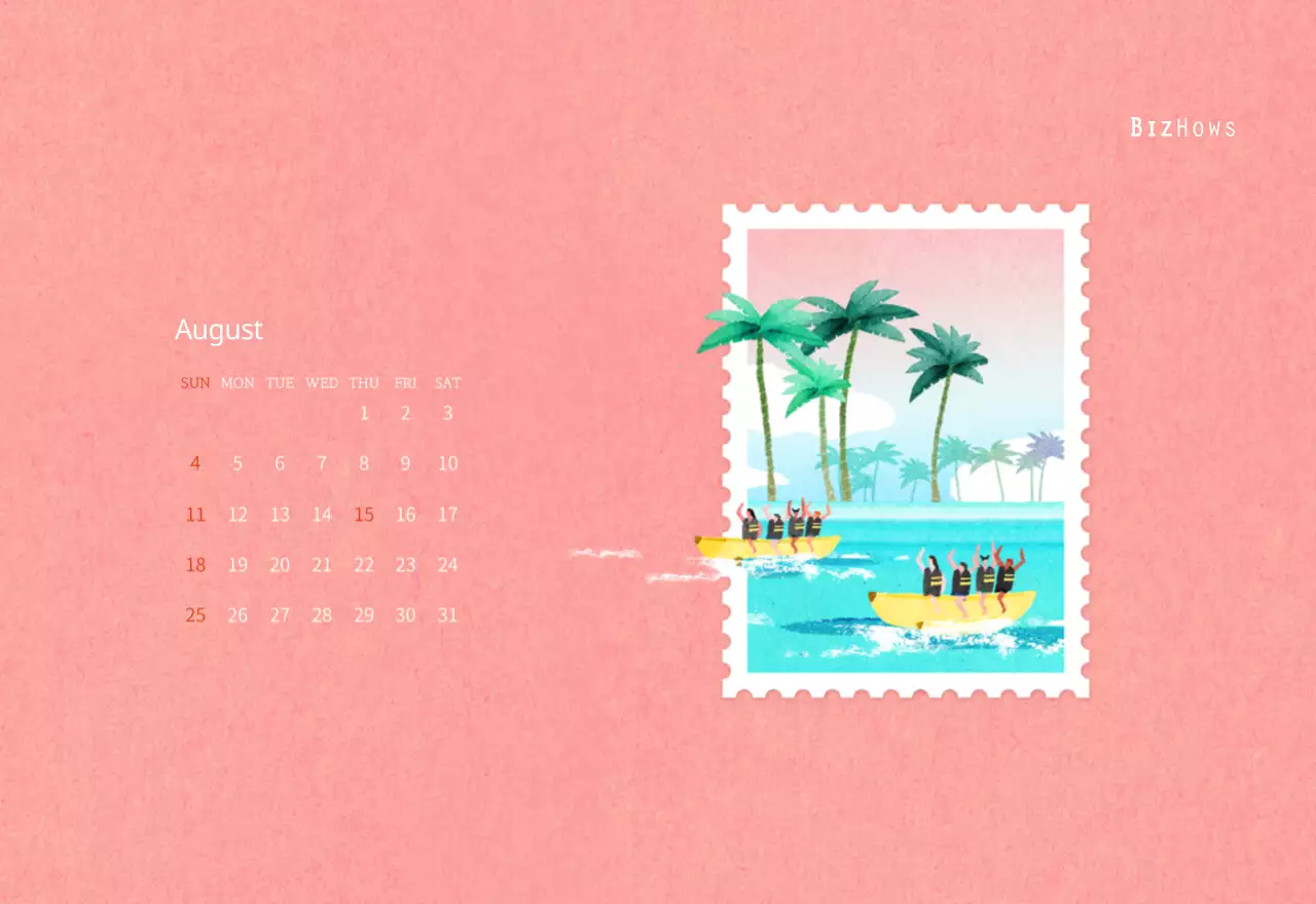Stamp illustration with a warm concept