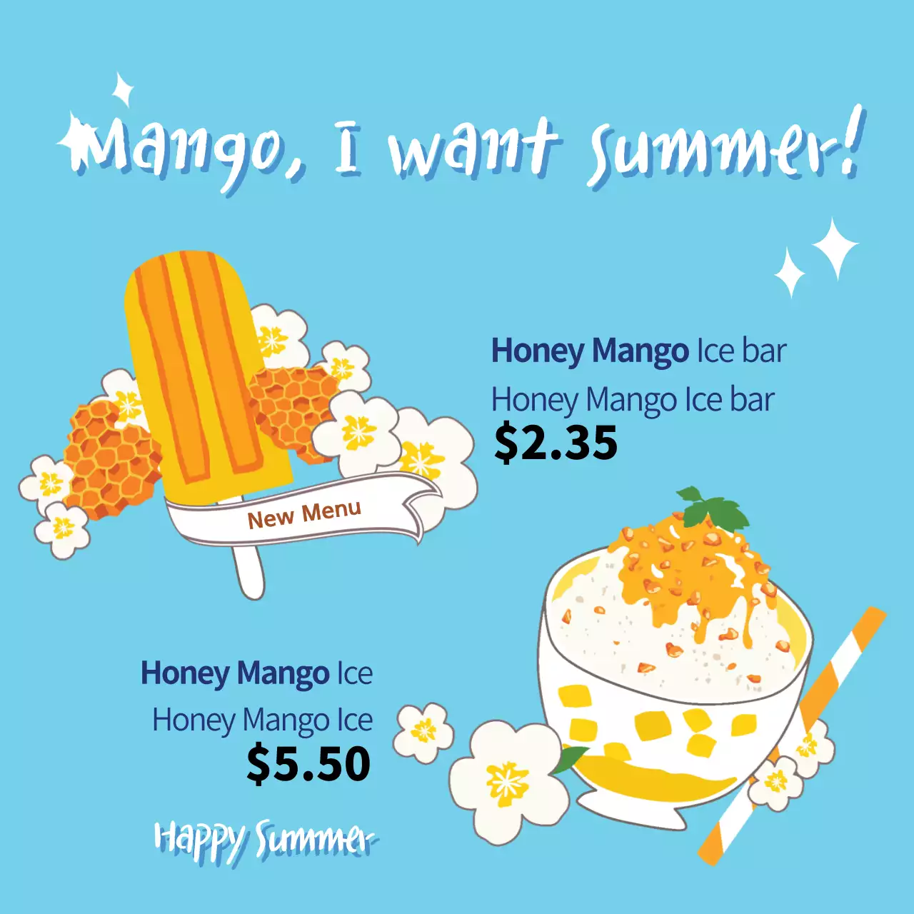 Blue Trendy Summer Promotion Banner