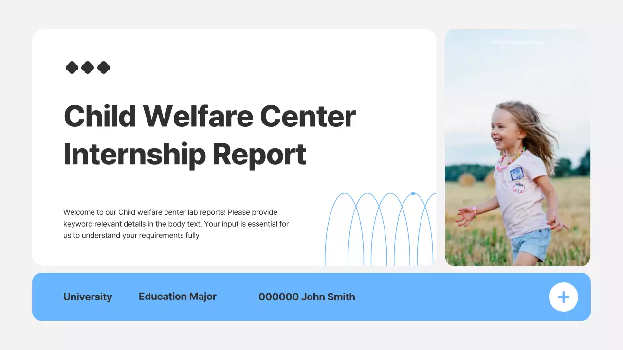 Blue Modern Internship Report Presentation