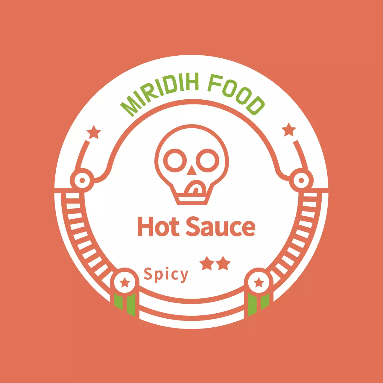 Stiker Saus Pedas Berwarna Vintage