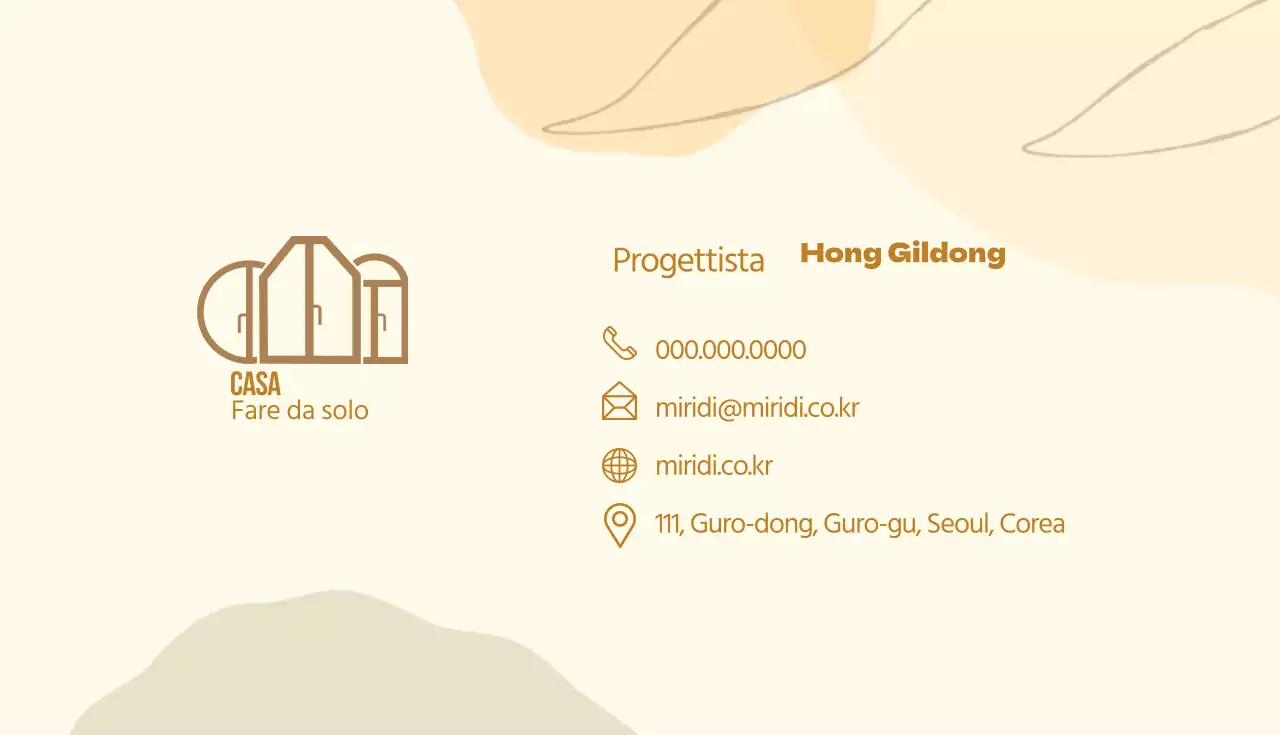 Giallo beige illustrazione logo arte scuola biglietto da visita