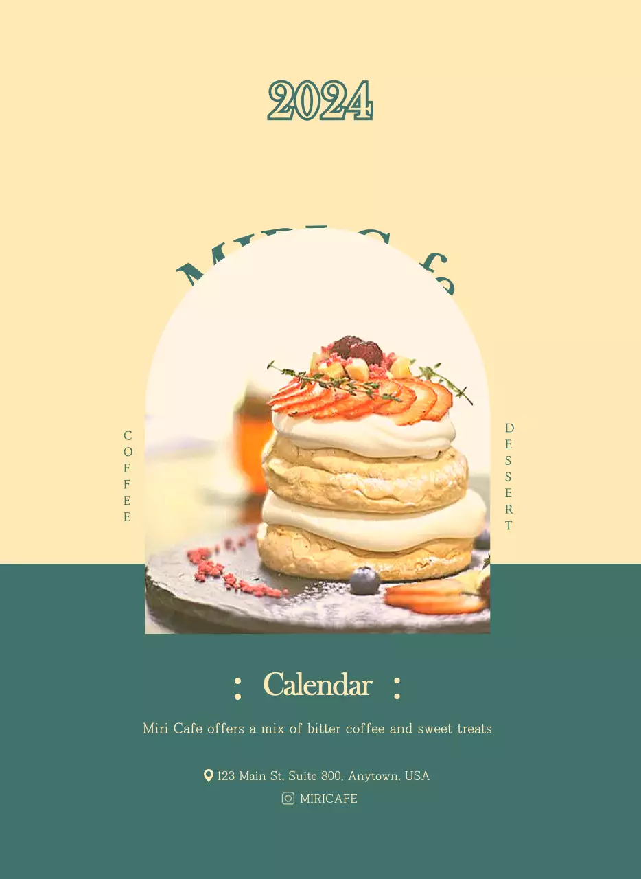 Kalender kafe dengan rekomendasi minuman bulan ini