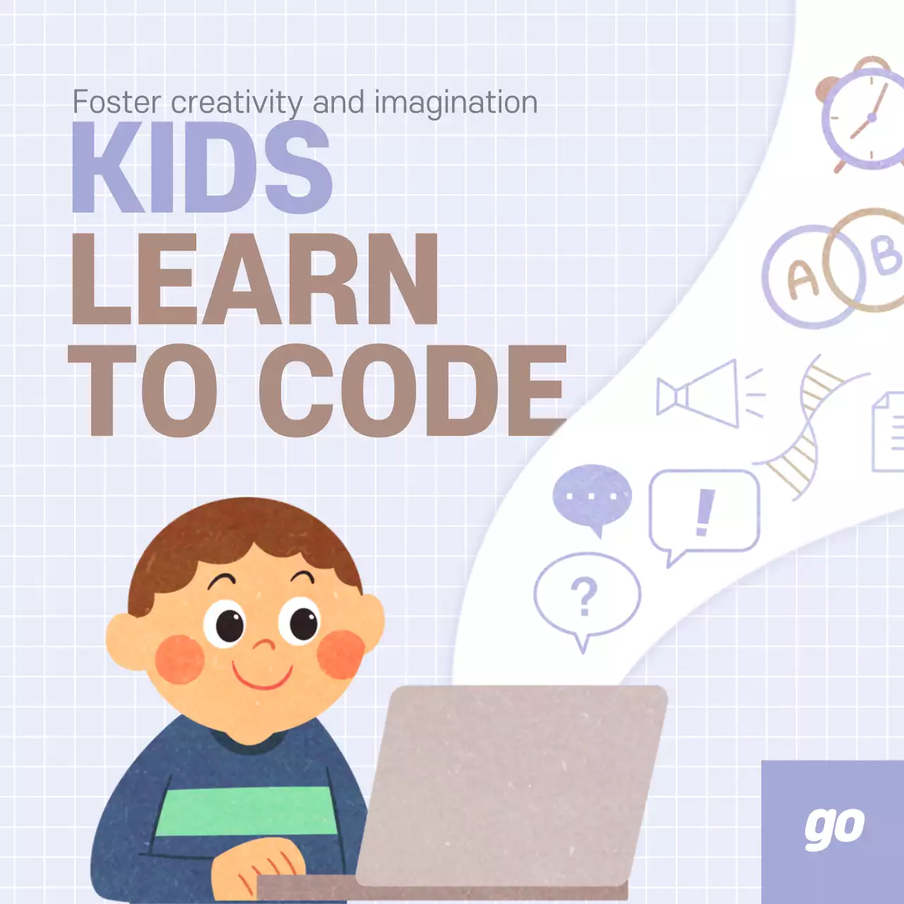 Blue Simple Coding Guide Instagram Post