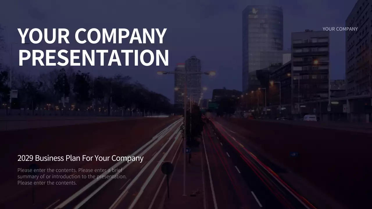 블루 모던 비즈니스 프레젠테이션