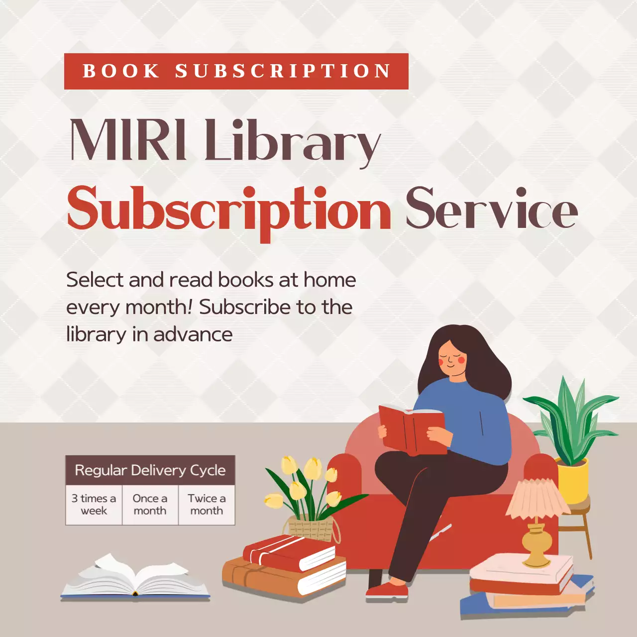 Red Modern Book Promotion Social Media Post