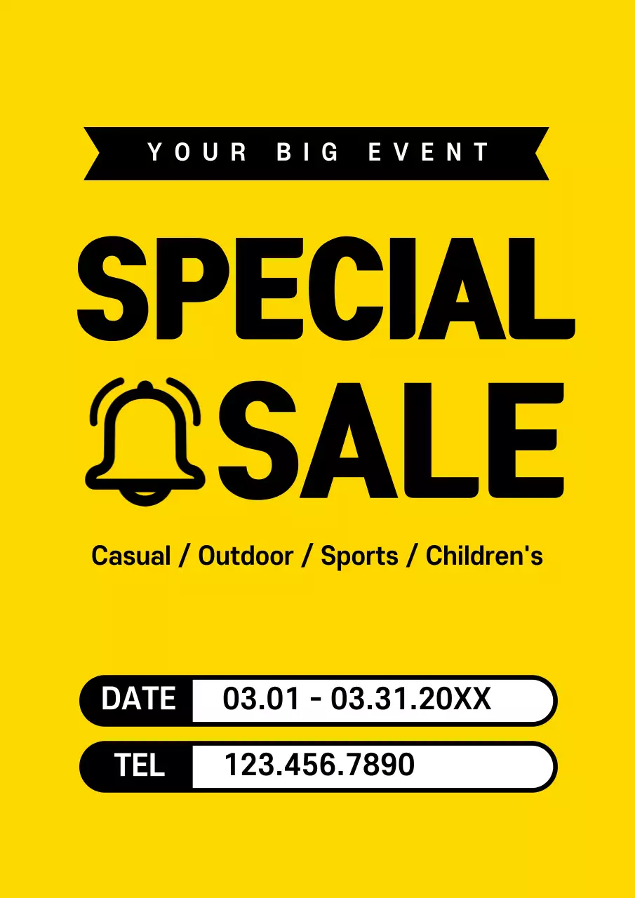 Yellow Bold Sale Promotion Poster