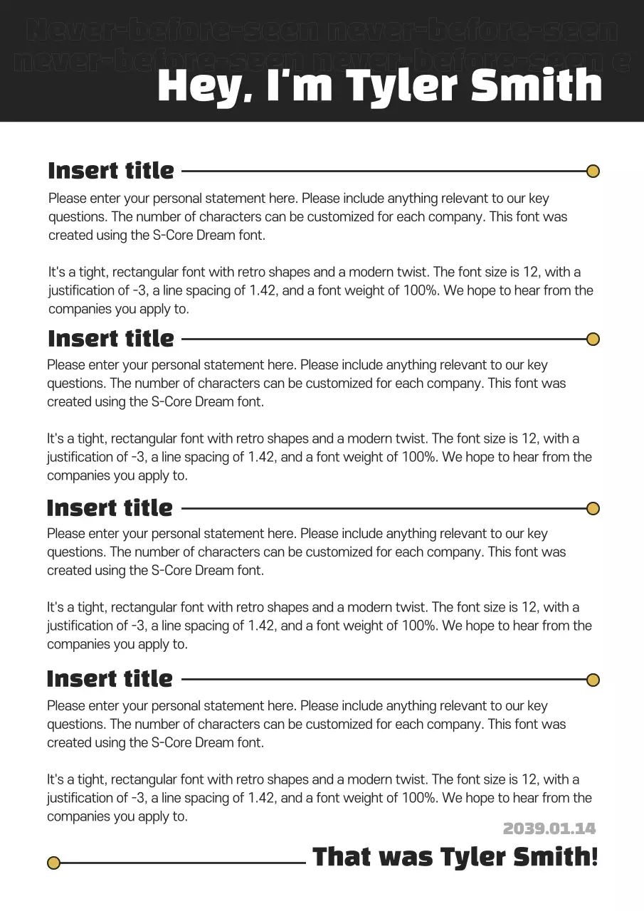 White Retro Personal Document