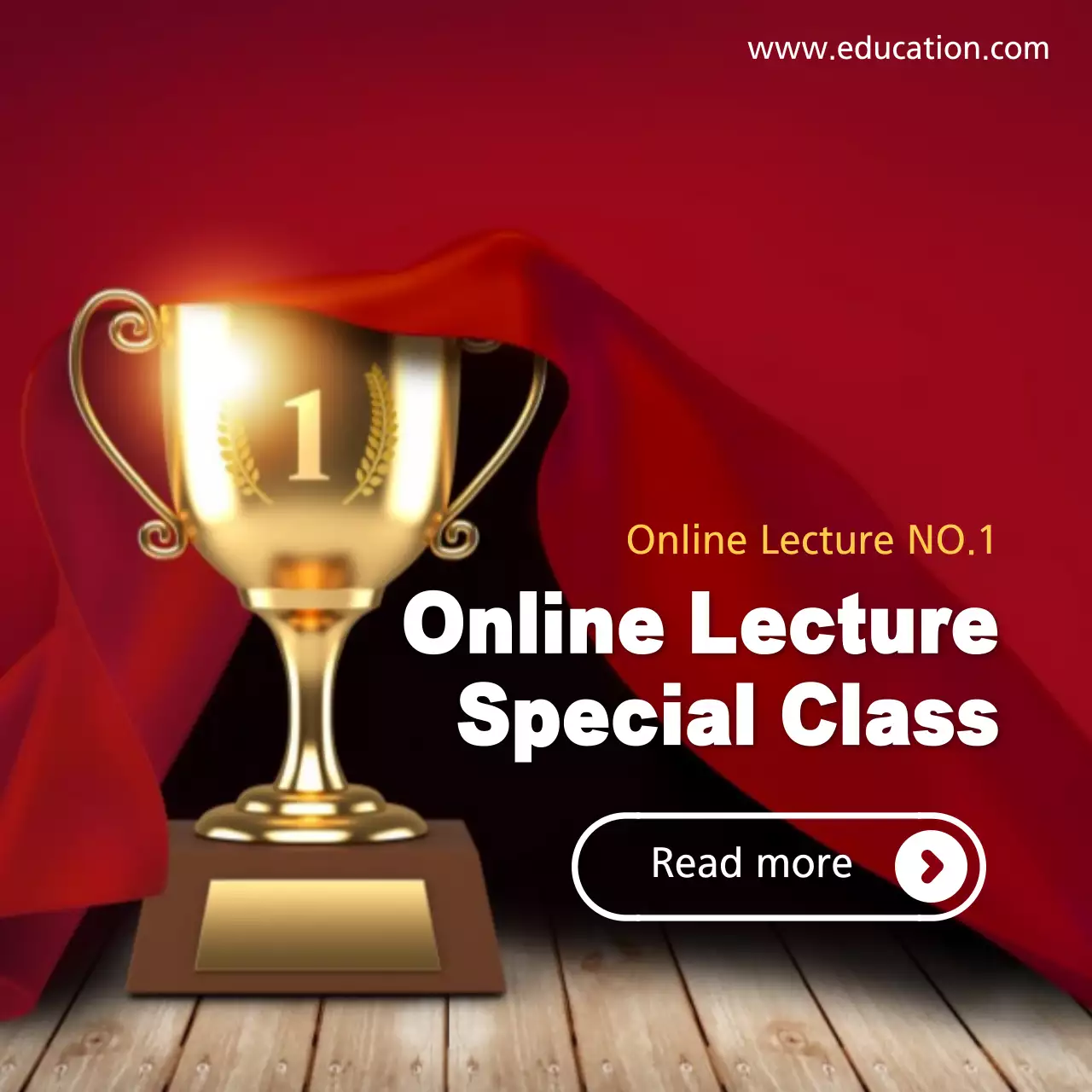 Red Classic Lecture Announcement Instagram Post